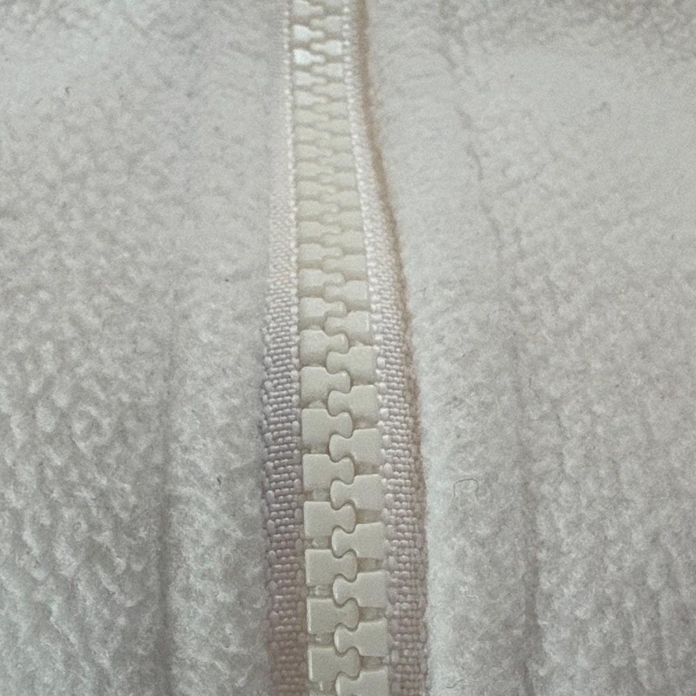 Columbia Women's White Utility Jacket fleece Medium EUC Full zip front - Picture 12 of 12